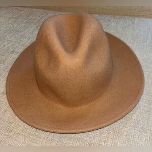Rosin Wide Brim Fedora Hat Brown Wool Felt Size Small Western Boho